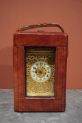 Carriage clock with repeater and chime, France around 1900