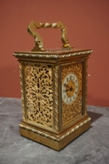 Carriage clock with repeater and chime, France around 1900