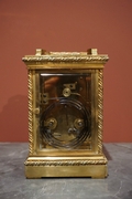 Carriage clock with repeater and chime, France around 1900