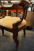 Charles X style armchair in mahogany, French early 19th century