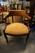 Charles X style armchair in mahogany, French early 19th century