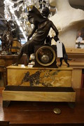 Charles X bronze marble clock Early 19th Century