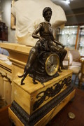 Charles X bronze marble clock Early 19th Century