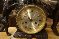 Charles X bronze marble clock Early 19th Century