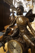 Charles X bronze marble clock Early 19th Century