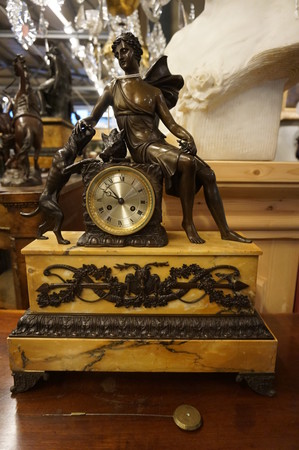 Charles X bronze marble clock