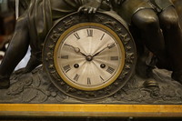 Charles X bronze marble clock early 19th Century