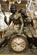 Charles X bronze marble clock early 19th Century