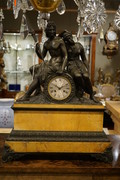 Charles X bronze marble clock early 19th Century