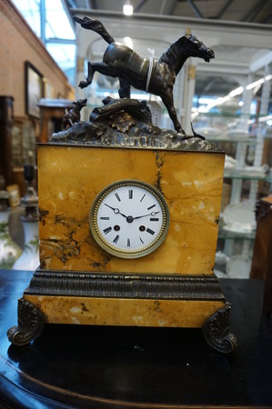 Charles X bronze marble clock