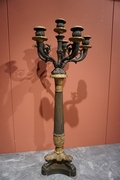 Charles X style Pair of candelabras in bronze, France first half 19th century