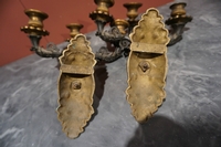 Charles X style Pair of wall appliques in bronze, France Early 19th Century