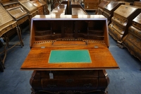 Chippendale style Desk in walnut, Holland mid 20th C.