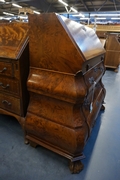 Chippendale style Desk in walnut, Holland mid 20th C.