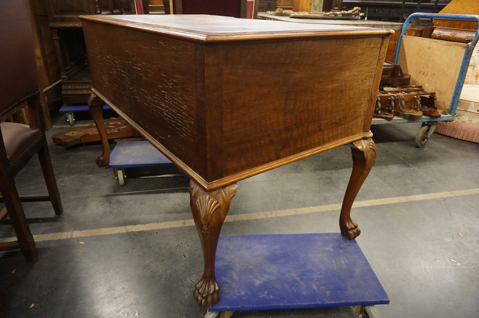 Chippendale style walnut writing table