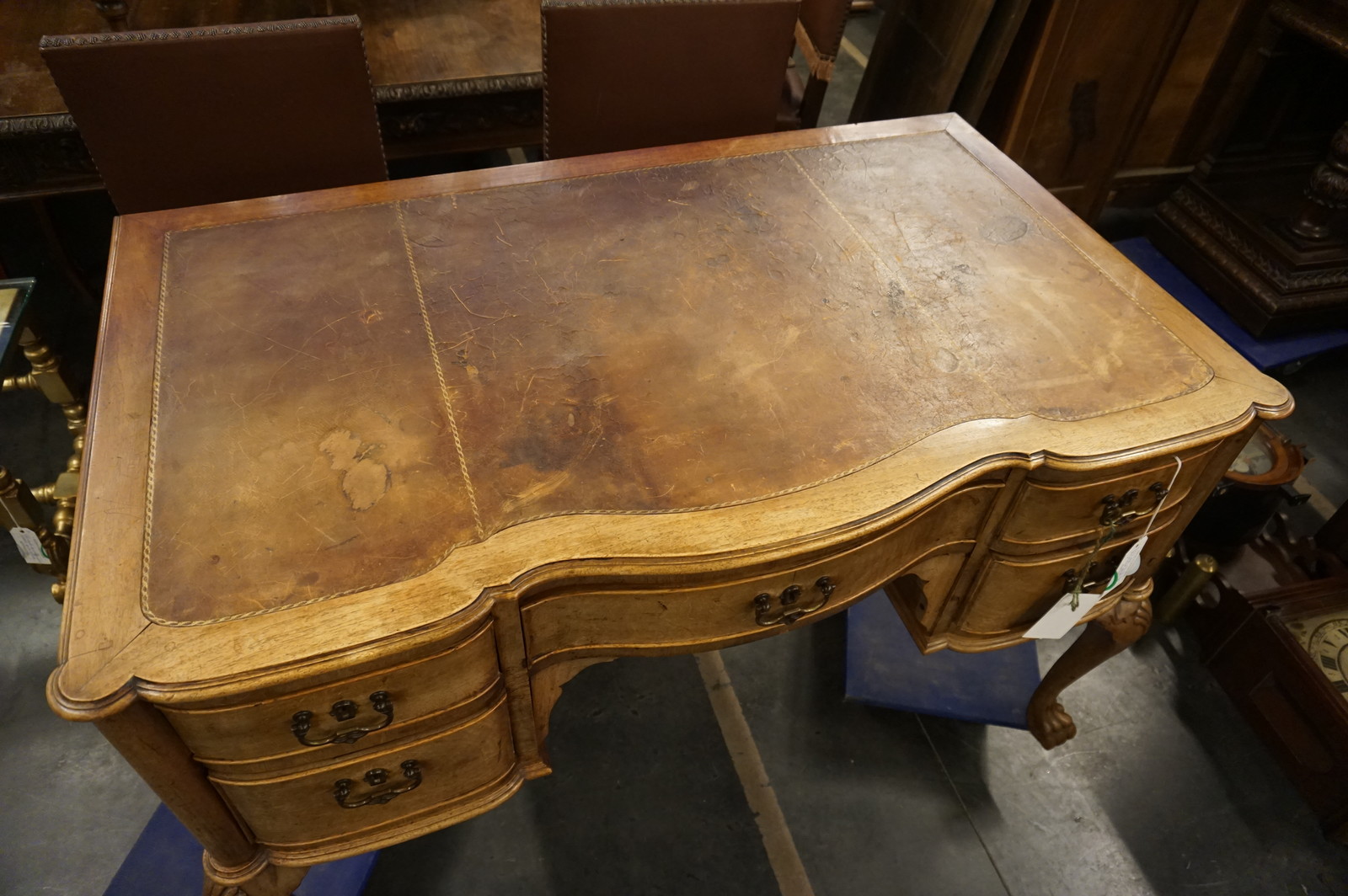 Chippendale style walnut writing table