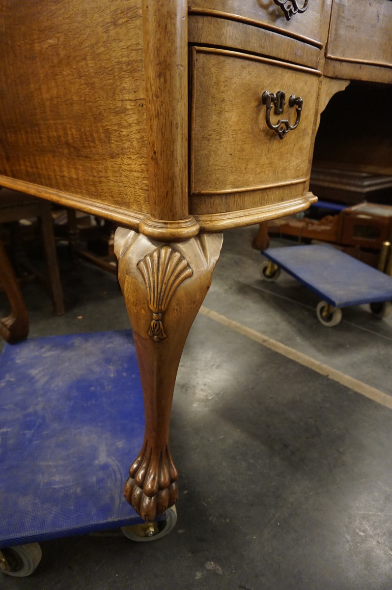 Chippendale style walnut writing table