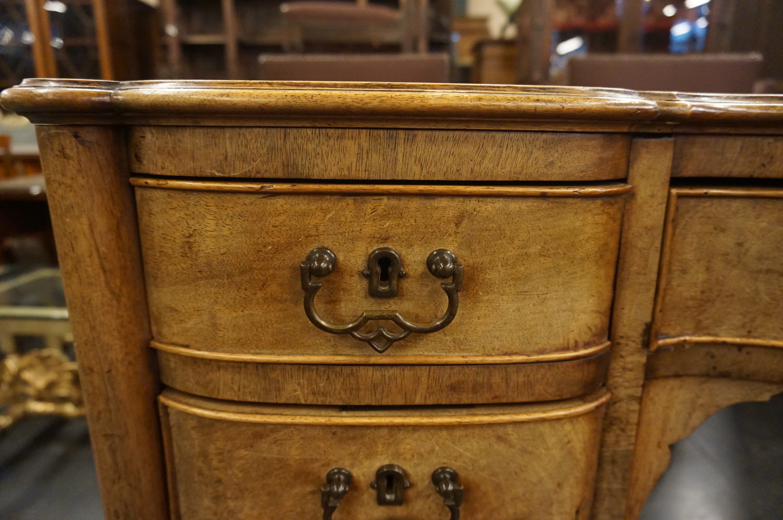 Chippendale style walnut writing table