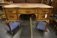 Chippendale style walnut writing table Around 1900