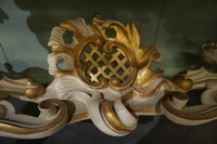 Console table in wood and marble, Italy 18th century