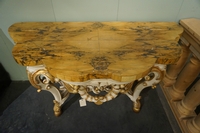 Console table in wood and marble, Italy 18th century