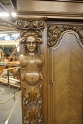 style Desk and bookcase in oak, Germany around 1900