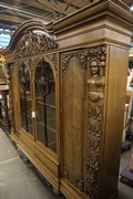 style Desk and bookcase in oak, Germany around 1900