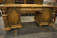 style Desk and bookcase in oak, Germany around 1900