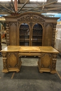 style Desk and bookcase in oak, Germany around 1900