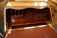 Desk with porcelain  in satinwood & mahogany, France around 1900