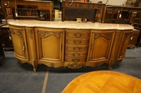 Diningroom set in walnut, France Mid 20th century