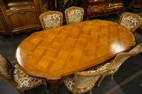 Diningroom set in walnut, France Mid 20th century