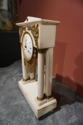 Directoire style Clock in marble, France last part 18th C.