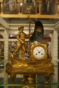 Directoire style Clock Le Matelos in gilded bronze, France around 1800