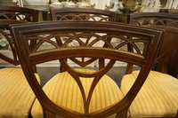 Directoire style set of chairs in mahogany, Holland around 1800