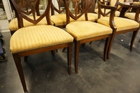 Directoire style set of chairs in mahogany, Holland around 1800