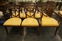 Directoire style set of chairs in mahogany, Holland around 1800