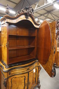 Dutch walnut cabinet  mid 19th century