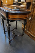 Dutch Willem III sewing table with marquetry 19th Century
