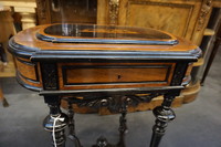 Dutch Willem III sewing table with marquetry 19th Century