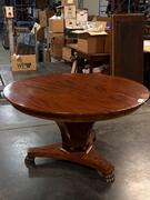 Early 19th century pull-out table, 77h x 142⌀ cm