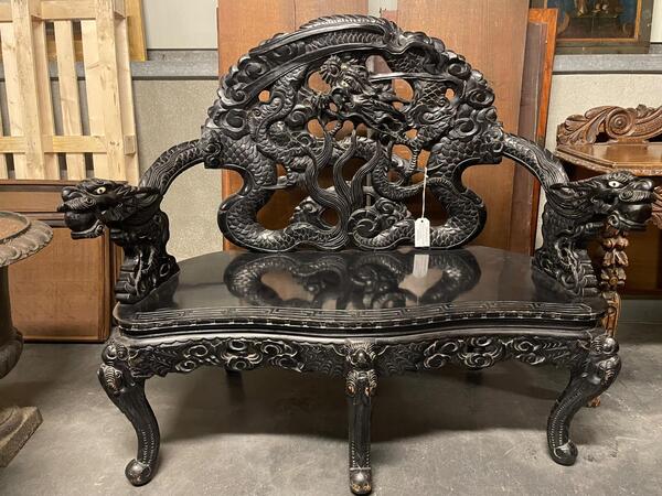 Early 20th century Chinese bench, 130x58x115H cm 