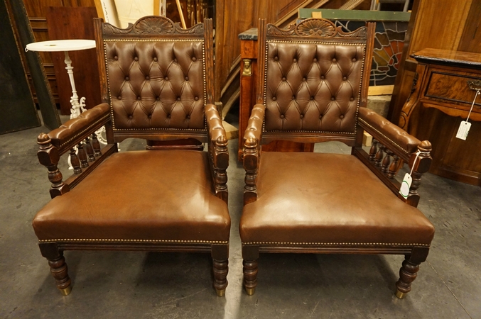 Edwardian pair of armchairs