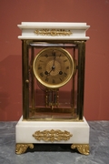 Empire style 4 sided glass clock, France 2nd half 19th C.