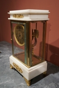 Empire style 4 sided glass clock, France 2nd half 19th C.