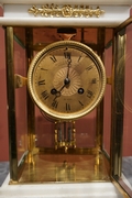 Empire style 4 sided glass clock, France 2nd half 19th C.