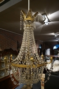 Empire style Chandelier in bronze and crystal , France around 1800