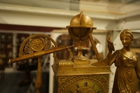 Empire style Clock in gilded bronze, France Early 19th Century