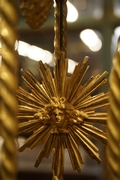 Empire style clock in gilded bronze, France 18th century