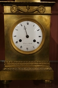 Empire style Clock in gilded and patinated bronze, France around 1800